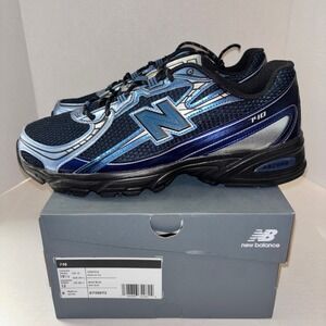 New Balance 740 Blue Blue Metallic Silver Navy Sneakers U740DT2 Mens 10.5 NEW